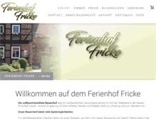 Tablet Screenshot of ferienhof-fricke.de